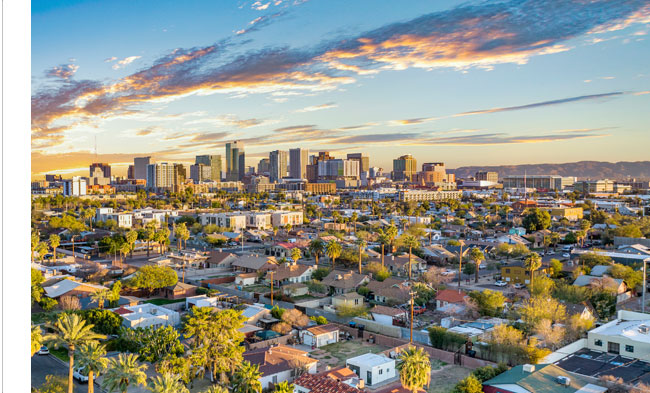 Phoenix, Arizona, USA Downtown Skyline Aerial